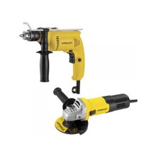 ¡COMBO! Taladro percutor 1/2" 600W SDH600-B3I + Pulidora 4.1/2" 900W STGS9115 STANLEY