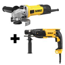 ¡COMBO! Rotomartillo SDS Plus 1" 2.9J + Mini Pulidora 4-1/2" 750W Dewalt