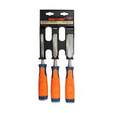 Juego 3 formones cromo vanadio 3/8,5/8 y 1” DISCOVER