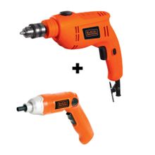 Taladro 550 Wat 1 vel 3/8" + 9036 Atornillador B&D