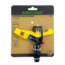 Cabezote Macho negro-naranja 2 valvulas 3-10mt 1/2" DISCOVER