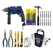 Kit Taladro percutor 1/2" 650W VVR + Kit herramienta manual DISCOVER E HE T01