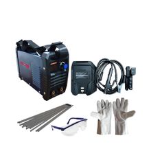 ¡COMBO! Inversor 20-200A 110/220V + 5Kg soldadura 6013 + gafas y guantes DISCOVER