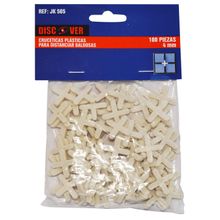 Cruceticas plásticas p/Baldosa piso (100 Pzs) 4 mm  DISCOVER