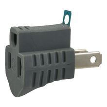 Toma adaptadora 3 a 2 clavijas Gris (U L)  DISCOVER