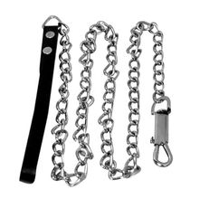 Cadena para Perro cromada manija de cuero 2.5mm x 48"  DISCOVER