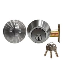 Cerrojo seguridad cilindro sencillo satín DISCOVER