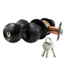 Cerradura pomo alcoba negro DISCOVER