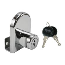 Chapa níquel para puerta de vídrio 20 mm  DISCOVER