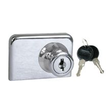 Chapa níquel para doble puerta vídrio 19 x 18 mm  DISCOVER