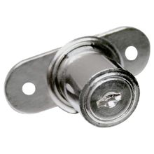 Chapa de presion puerta corrediza níquelada 19x24 mm  DISCOVER