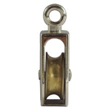 Garrucha níquel fija rueda sencilla 1/2"  DISCOVER