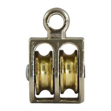 Garrucha níquel fija rueda doble 1.1/2"  DISCOVER