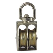 Garrucha níquel giratoria rueda doble 1.1/2"  DISCOVER