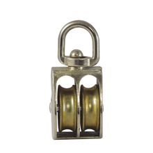 Garrucha níquel giratoria rueda doble 2"