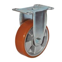 Rodachina PU fija Aluminio, doble rodamiento 100 mm 4"  DISCOVER