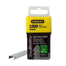 Grapa p/Uso Ligero 3/8" x1000 Und  STANLEY TRA206T