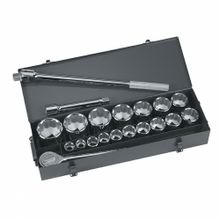 Copas con ratchet Jgo 21 Pzs 3/4" 7/8 a 2.3/8 STANLEY 87-557