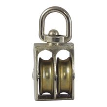 Garrucha níquel giratoria rueda doble 3/4"  DISCOVER