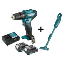 Taladro Atornillador 2 bat carg HP333D+CL106FD Aspiradora MAKITA