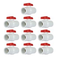 Registro de bola PVC 235 PSI c/rosca interna 1.1/2" x10unidades DISCOVER