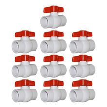 Registro de bola PVC 235 PSI lisa 1/2" x10unidades DISCOVER