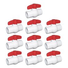 Registro de bola PVC 235 PSI lisa 2" x10unidades DISCOVER