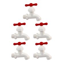 Llave terminal PVC con rosca para manguera 1/2" x5 unidades DISCOVER