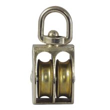 Garrucha niquel giratoria rueda doble 1" DISCOVER 500324